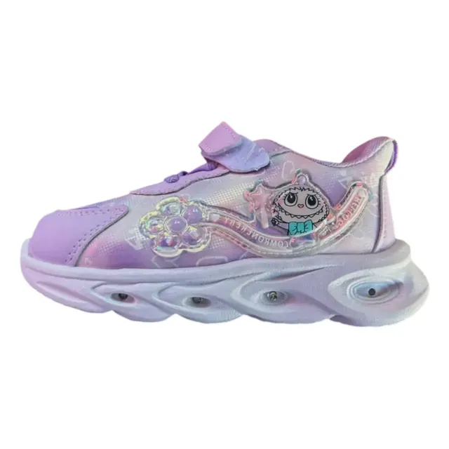 Gasper Zapatilla Infantil Lila con Luces