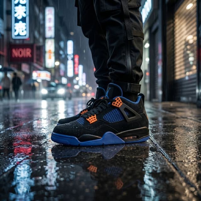 Modelo con Jordan Zapatillas Jordan 4 Retro "Cavs" Urbanas