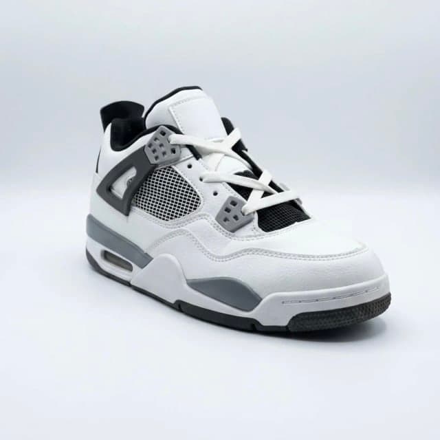 Jordan Retro 4 blanco con gris
